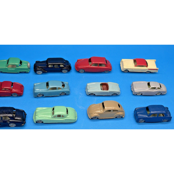 1950s INGAP Italy Set 12 Plastic cars,Various Models Numbered 1-12 Train Scenery - Picture 3 of 16